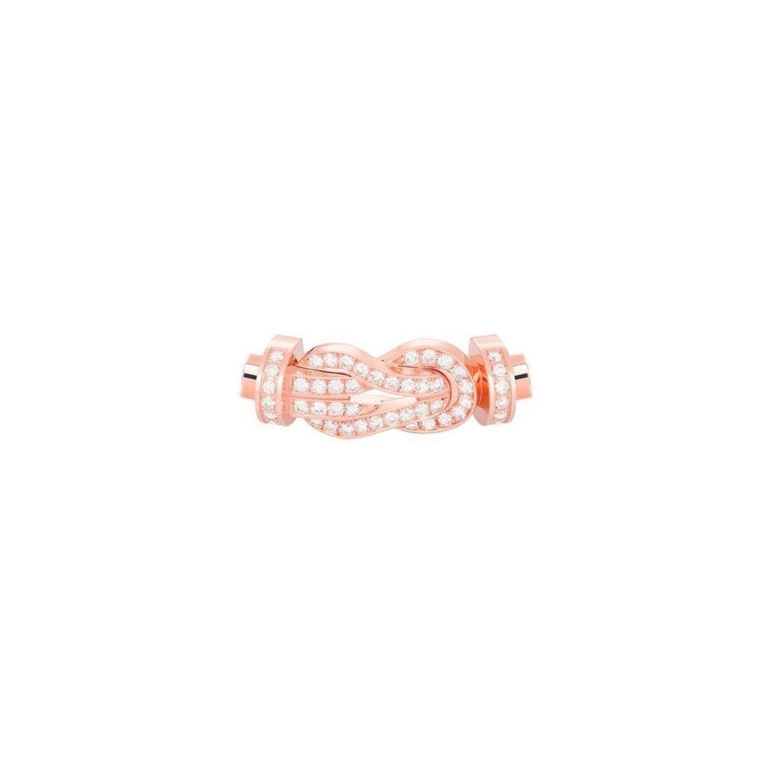 Boucle FRED Chance Infinie Grand Modèle En Or Rose Et Diamants - Or Rose 750/1000ème - Diamant - Rose