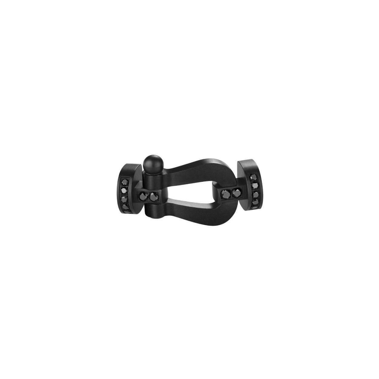 Manille FRED Force 10 Grand Modèle En Titane Noir Et Diamants Noirs - Titane - Diamant Noir - Noir