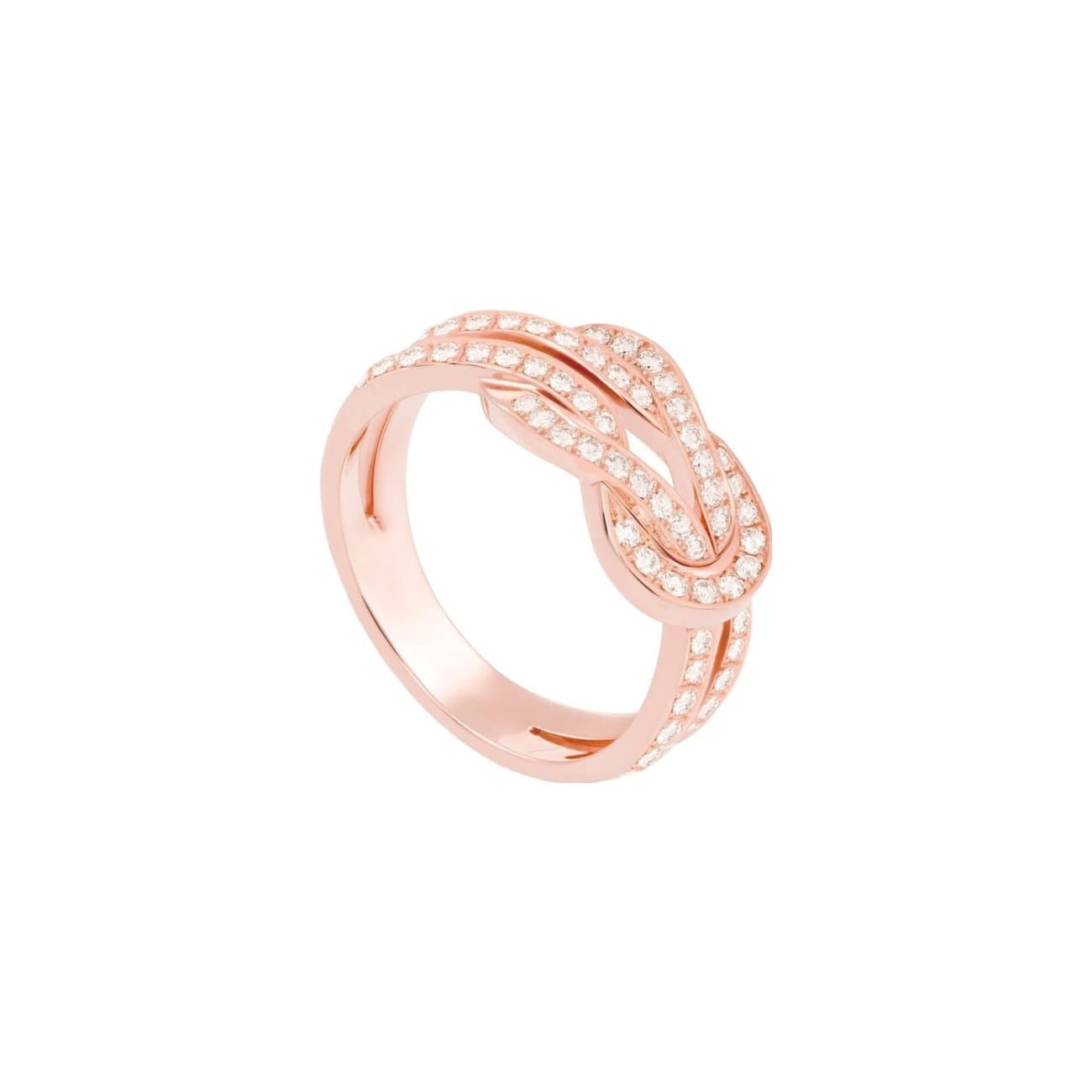 Bague FRED Chance Infinie En Or Rose Et Diamants - Or Rose 750/1000ème - Diamant - Rose