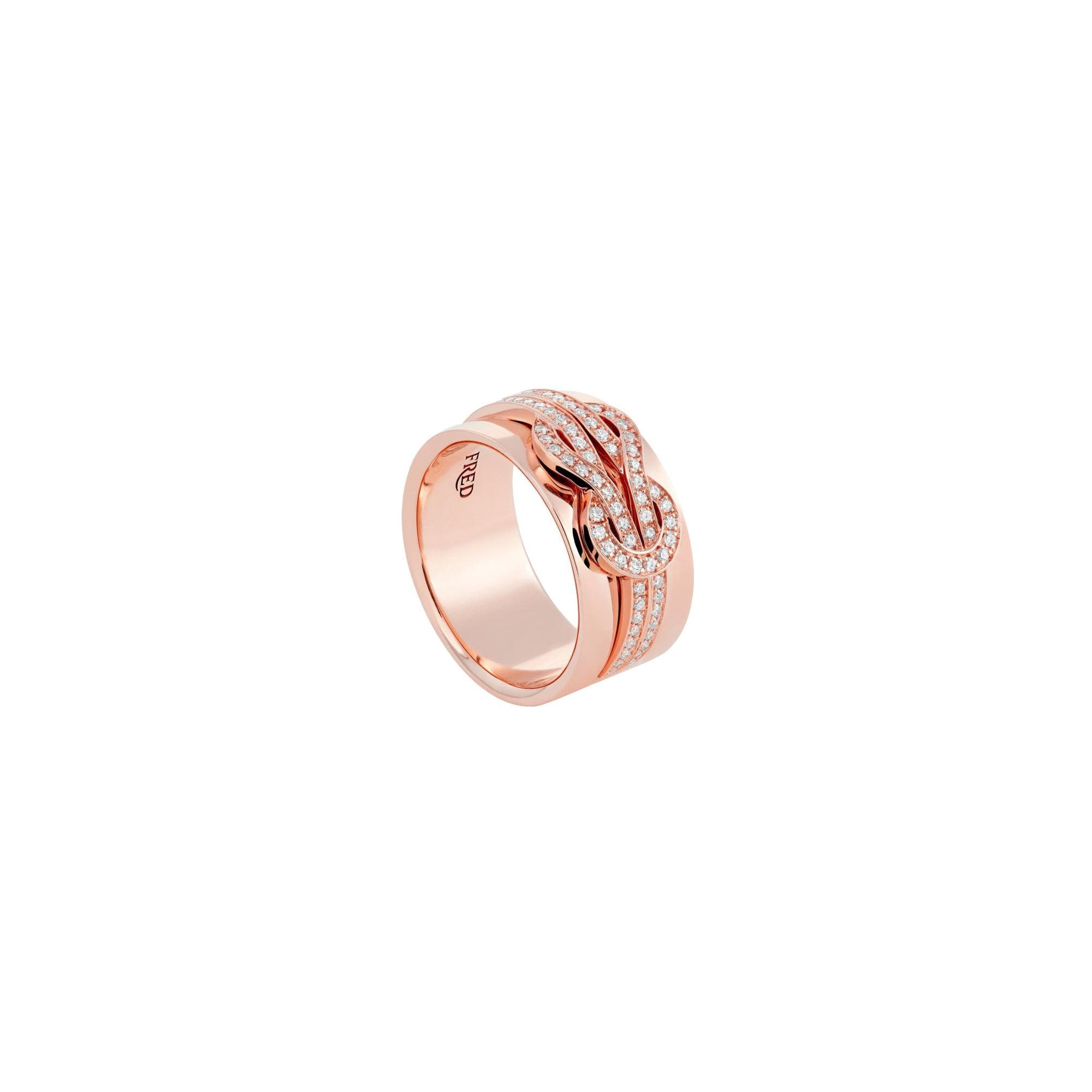 Bague FRED Chance Infinie En Or Rose Et Diamants - Or Rose 750/1000ème - Diamant - Rose