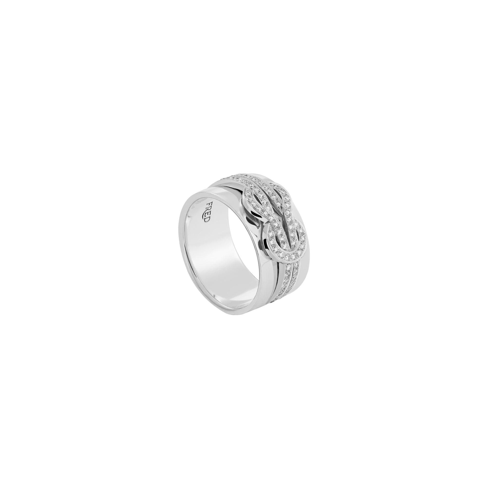Bague FRED Chance Infinie En Or Blanc Et Diamants - Or Blanc 750/1000ème - Diamant - Blanc