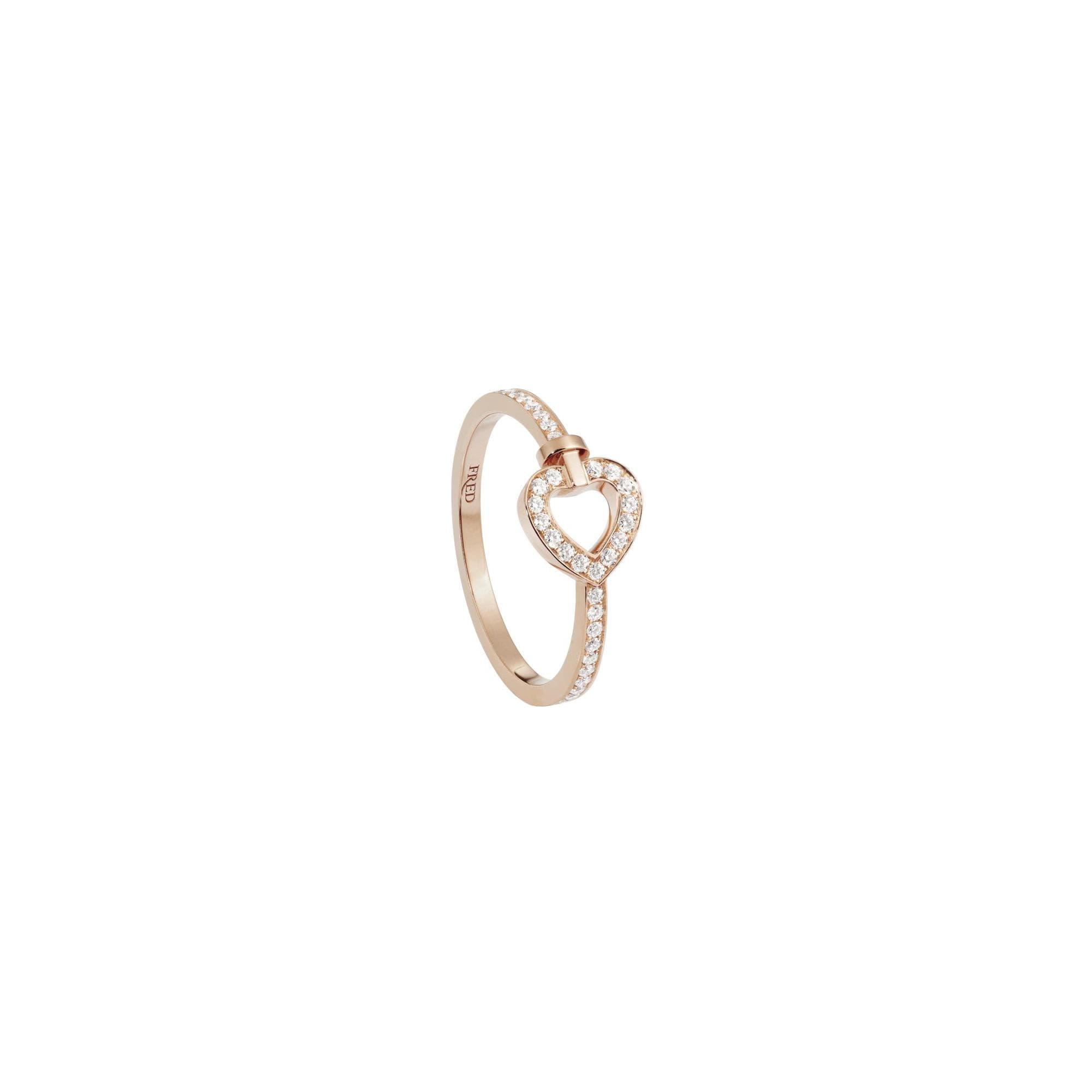 Bague FRED Pretty Woman Mini Modèle En Or Rose Et Diamants - Or Rose 750/1000ème - Diamant
