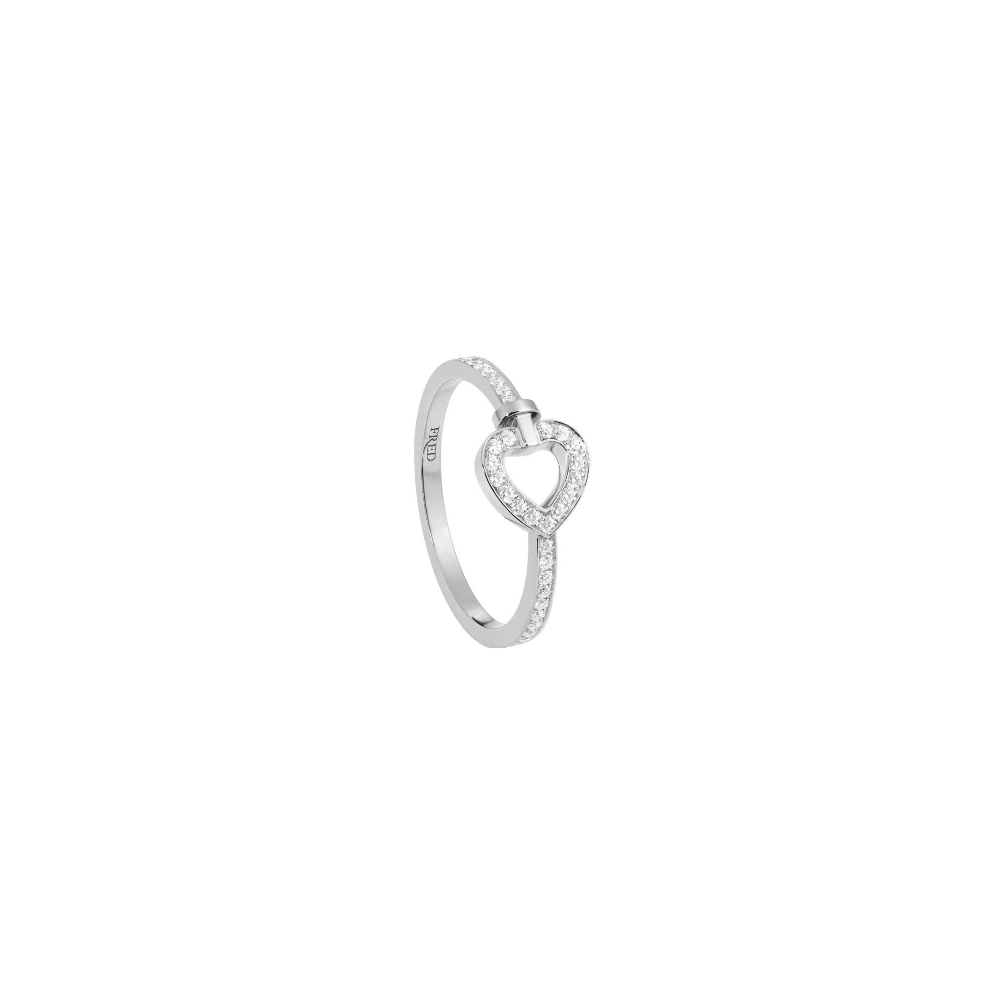 Bague FRED Pretty Woman Mini Modèle En Or Blanc Pavé De Diamants - Or Blanc 750/1000ème - Diamant