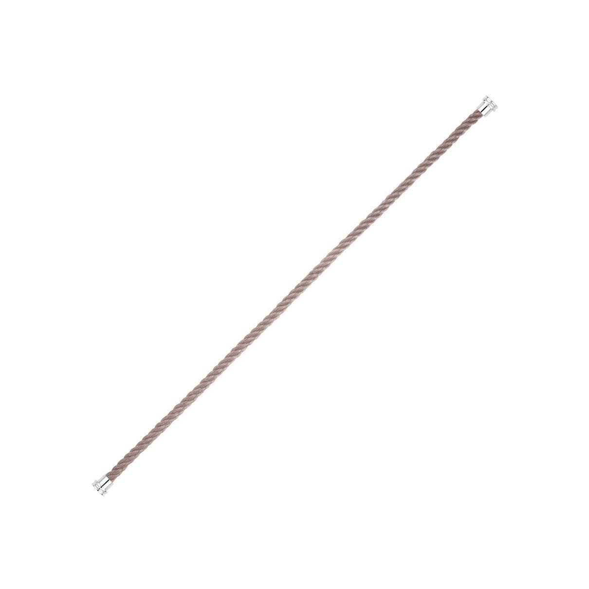 Câble FRED Interchangeable Moyen Modèle En Corderie Taupe, Embouts Acier - Acier