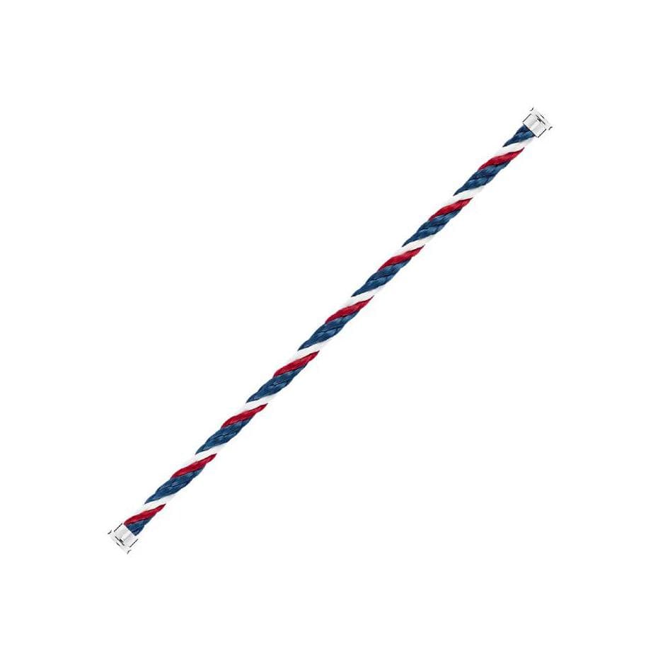 Câble FRED Interchangeable Grand Modèle En Corderie Bleu Blanc Rouge, Embouts Acier - Acier - Bleu