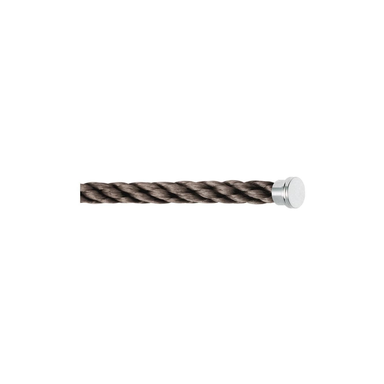 Câble FRED Interchangeable Grand Modèle En Corderie Gris Orage, Embouts Acier - Acier