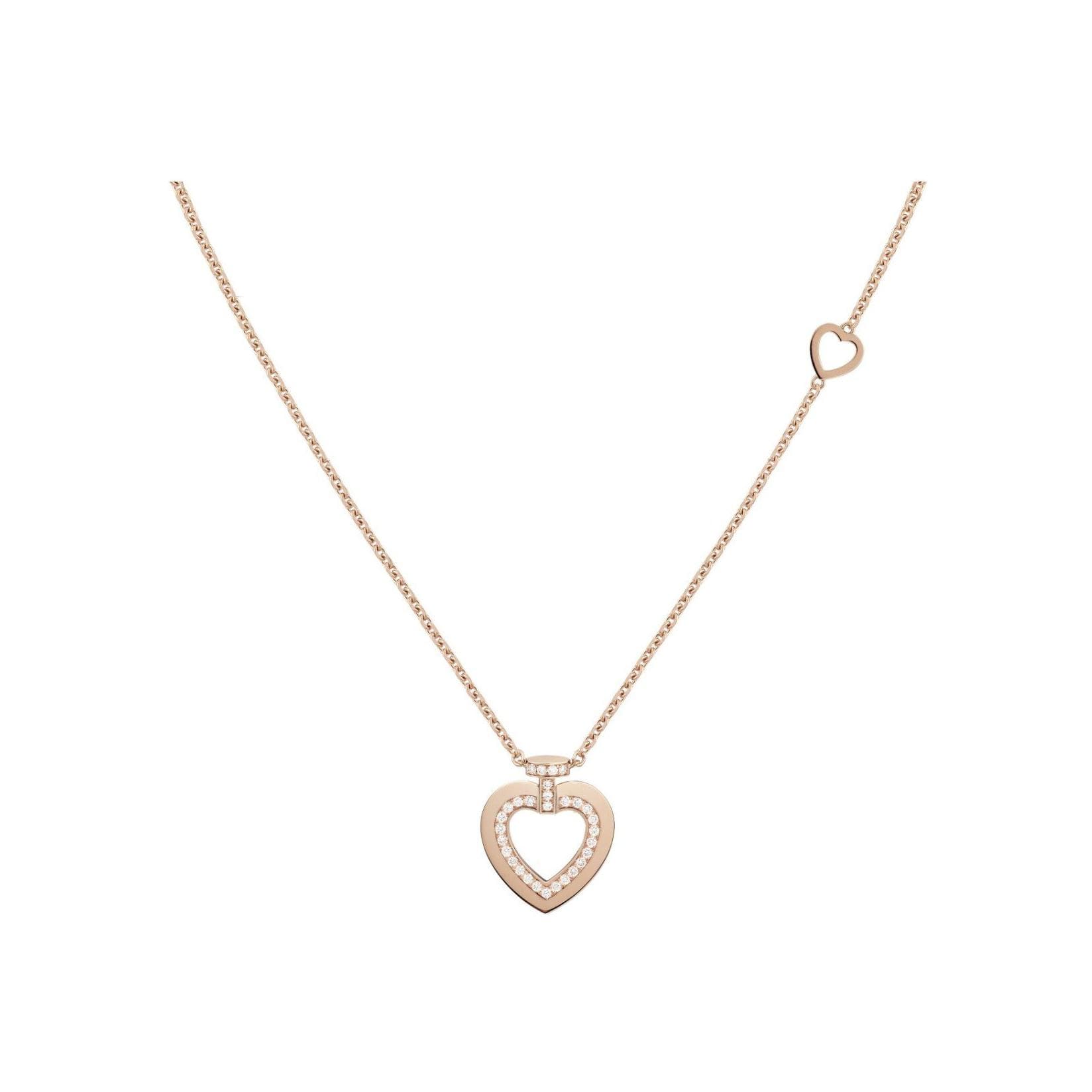 Collier FRED Pretty Woman Petit Modèle En Or Rose Et Pavé De Diamants - Or Rose 750/1000ème - Diamant