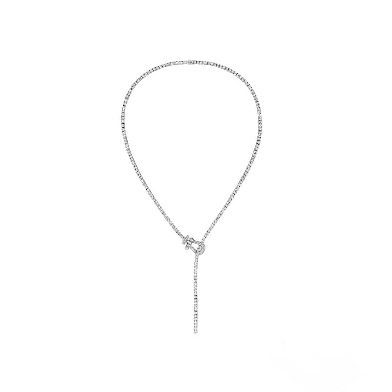 Collier Fred Force 10 Grand Modèle En Or Blanc Et Diamants - Or Blanc 750/1000ème - Diamant - Blanc