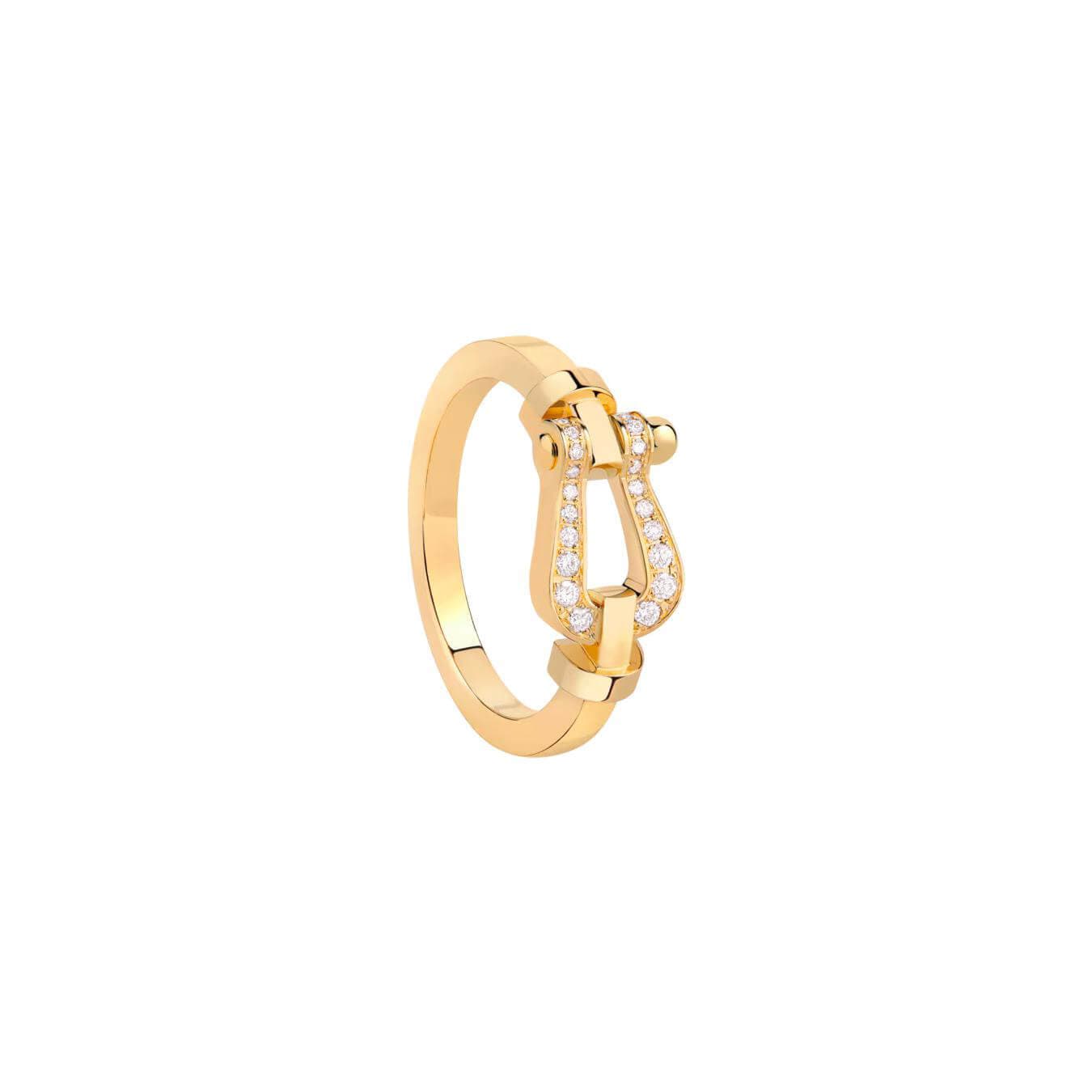 Bague FRED Force 10 En Or Jaune Et Diamants - Or Jaune 750/1000ème - Diamant - Jaune