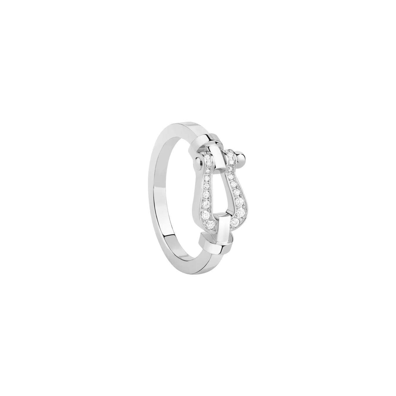Bague FRED Force 10 En Or Blanc Et Diamants - Or Blanc 750/1000ème - Diamant - Blanc