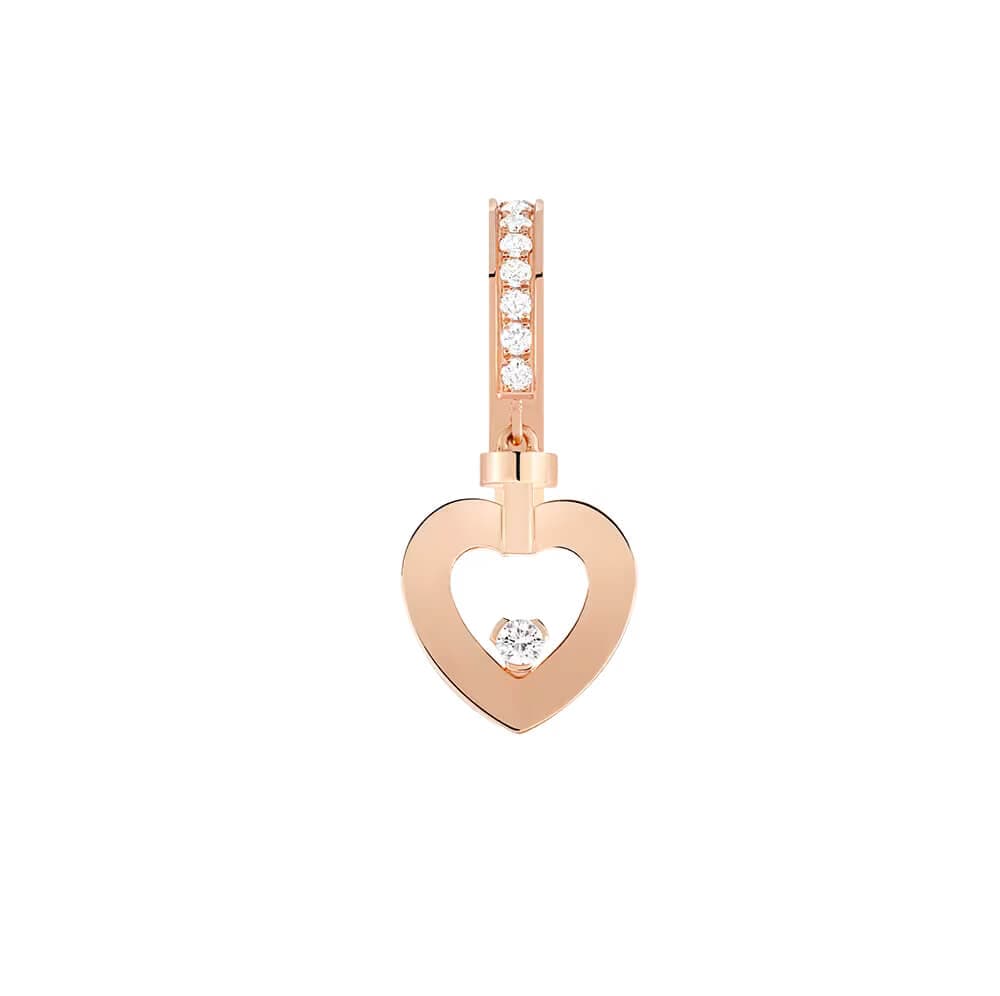 Mono Boucle D'oreille FRED Pretty Woman En Or Rose, Semi Pavée De Diamants - Or Rose 750/1000ème - Diamant - Rose