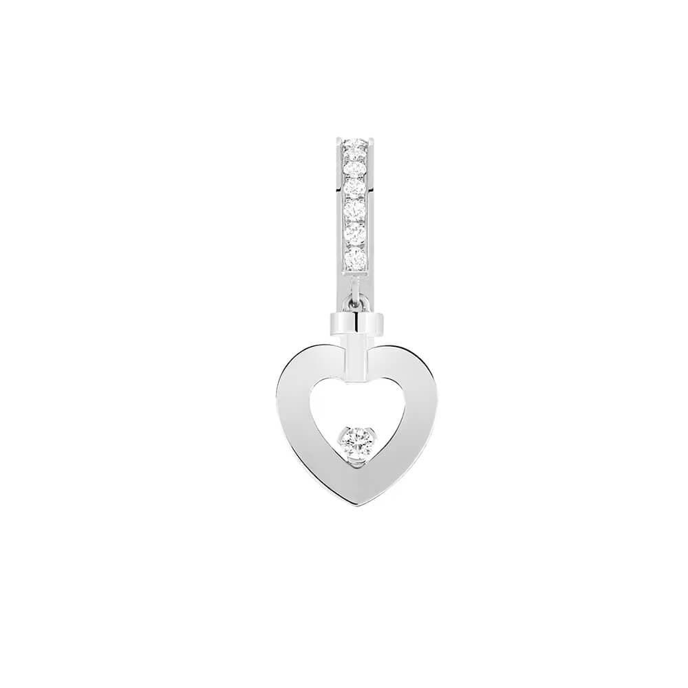 Mono Boucle D'oreille FRED Pretty Woman En Or Blanc, Semi Pavée De Diamants - Or Blanc 750/1000ème - Diamant - Blanc