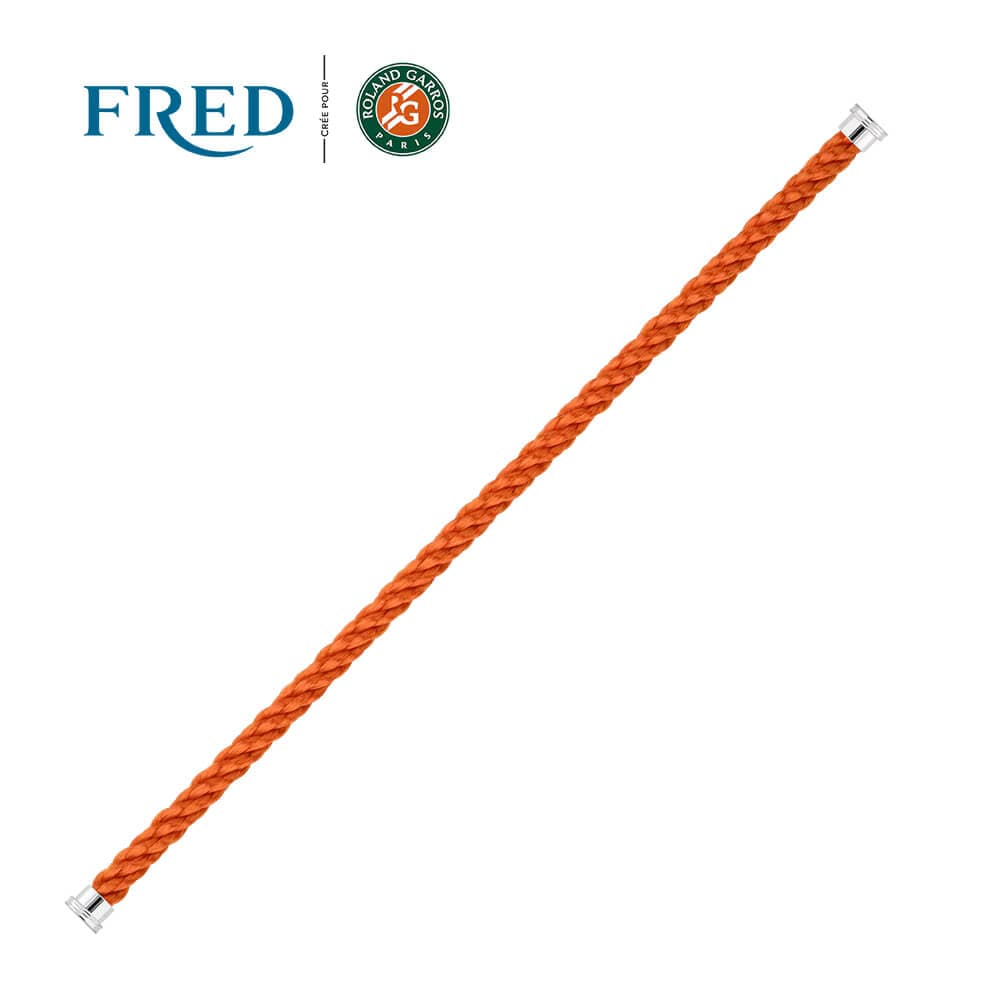 Câble FRED Interchangeable Grand Modèle En Corderie Terracotta, Embouts En Acier #FREDxRolandGarros - Acier/Textile