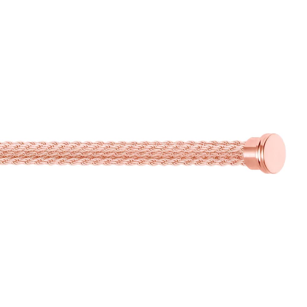 Câble FRED Interchangeable Grand Modèle Multichaîne En Or Rose, Embouts Or Rose - Or Rose 750/1000ème - Rose