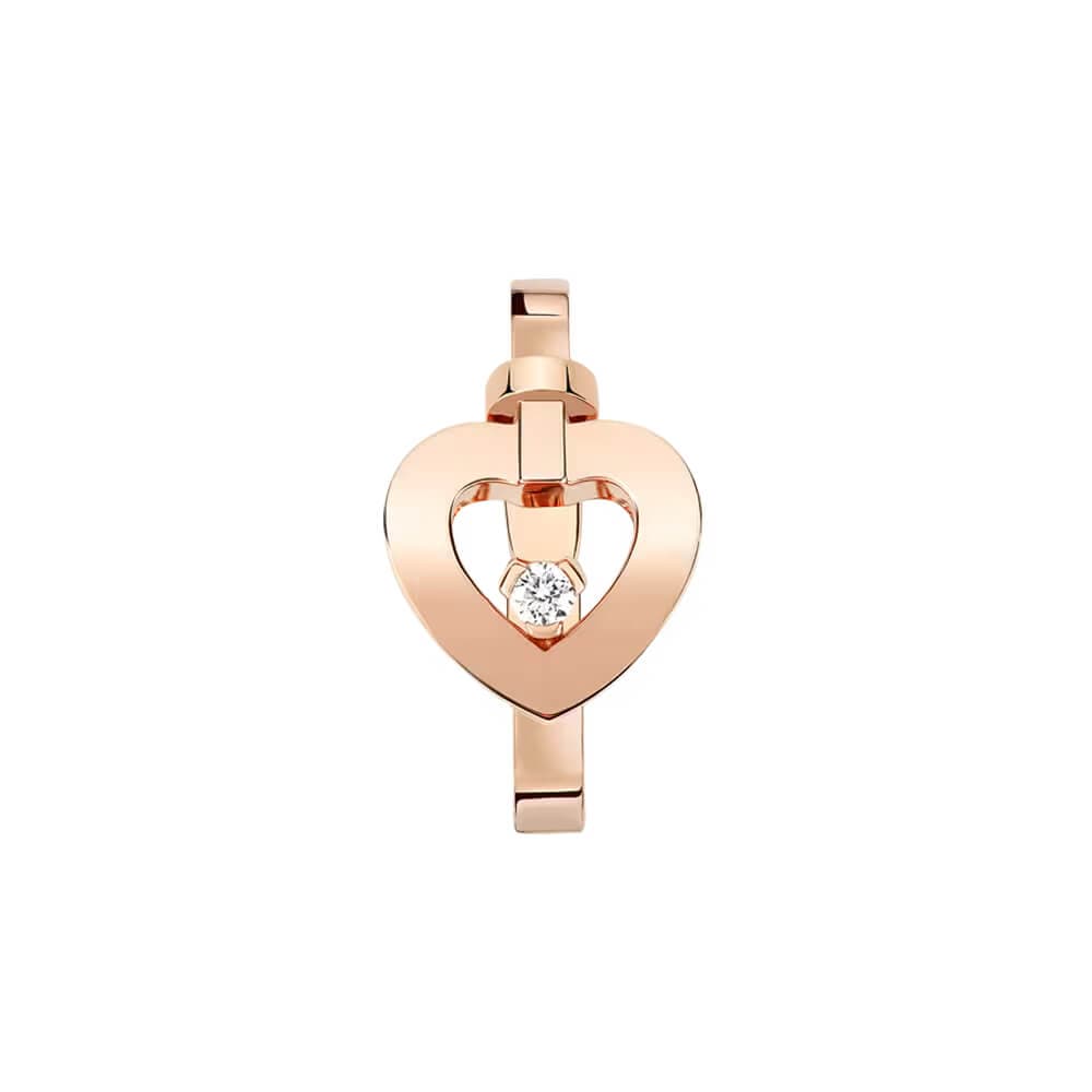 Mono Clip D'oreille FRED Pretty Woman En Or Rose Et Diamant - Or Rose 750/1000ème - Diamant - Rose