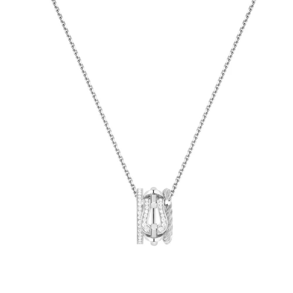 Collier FRED Force 10 Rise En Or Blanc Et Diamants - Or Blanc 750/1000ème - Diamant - Blanc