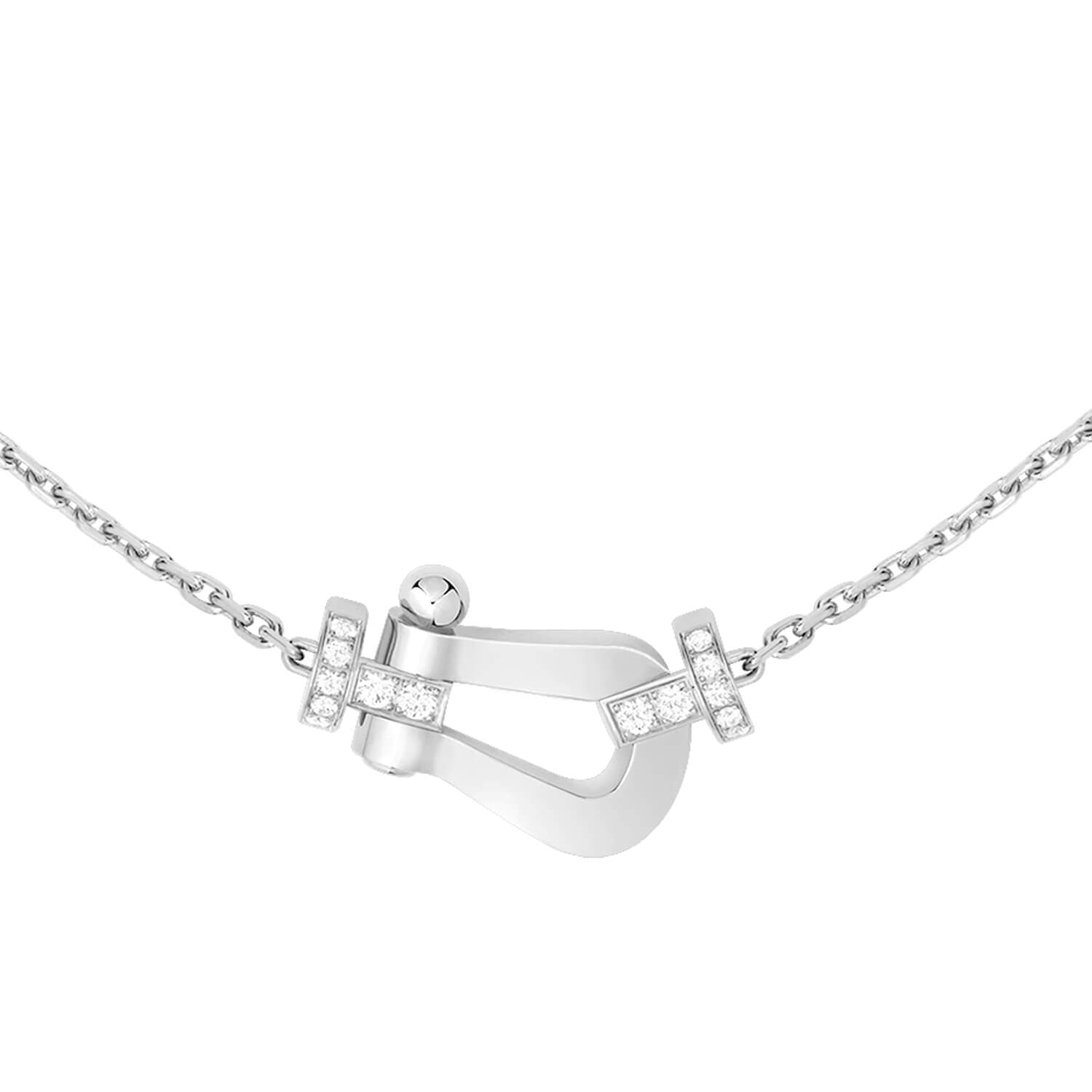Collier FRED Force 10 Grand Modèle En Or Blanc Et Diamants - Or Blanc 750/1000ème - Diamant - Blanc