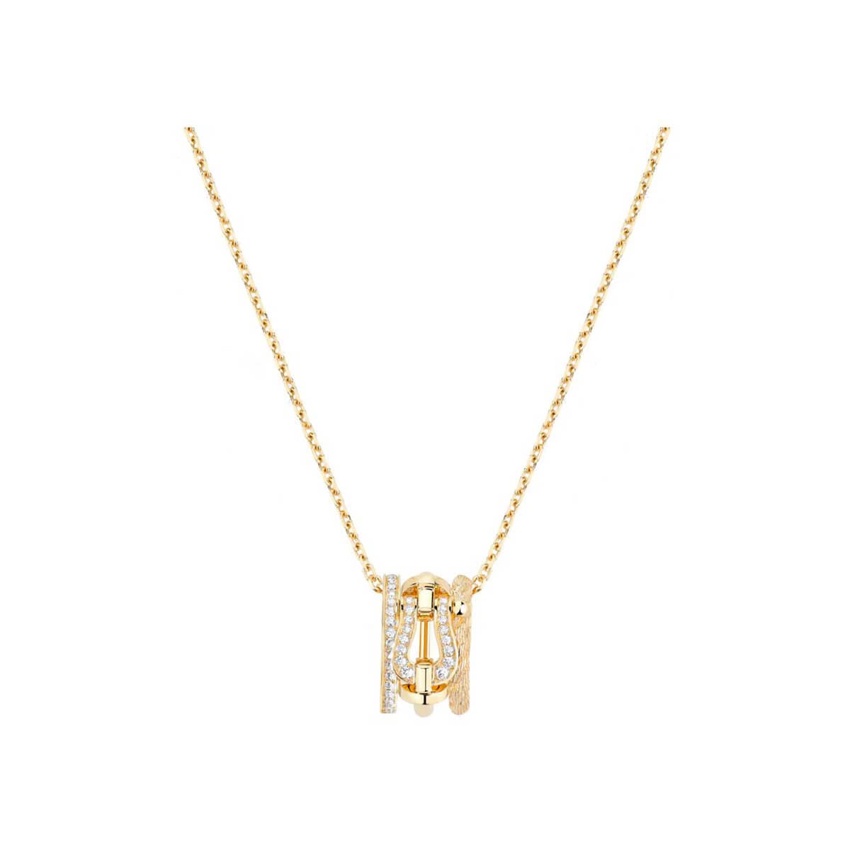 Collier FRED Force 10 Rise En Or Jaune Et Diamants - Or Jaune 750/1000ème - Diamant - Jaune