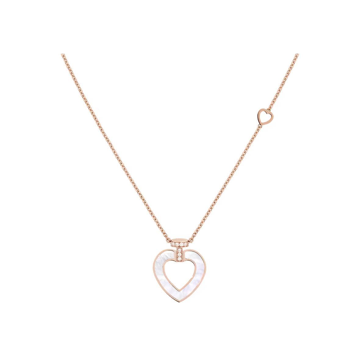 Collier FRED Pretty Woman Moyen Modèle En Or Rose, Diamants, Nacre Et Onyx - Or Rose 750/1000ème - Diamant/Nacre/Onyx - Noir