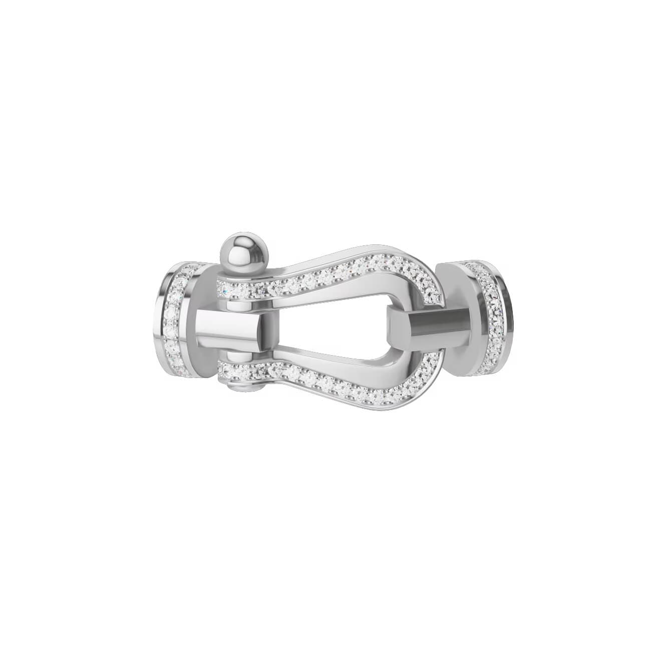 Manille FRED Force 10 Grand Modèle En Or Blanc Et Diamants - Or Blanc 750/1000ème - Diamant - Blanc